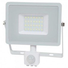 30W Slim Pro Motion Sensor LED Floodlight Warm White (White Case)