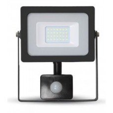 20W Slim Motion Sensor LED Floodlight Warm White (Black Case)
